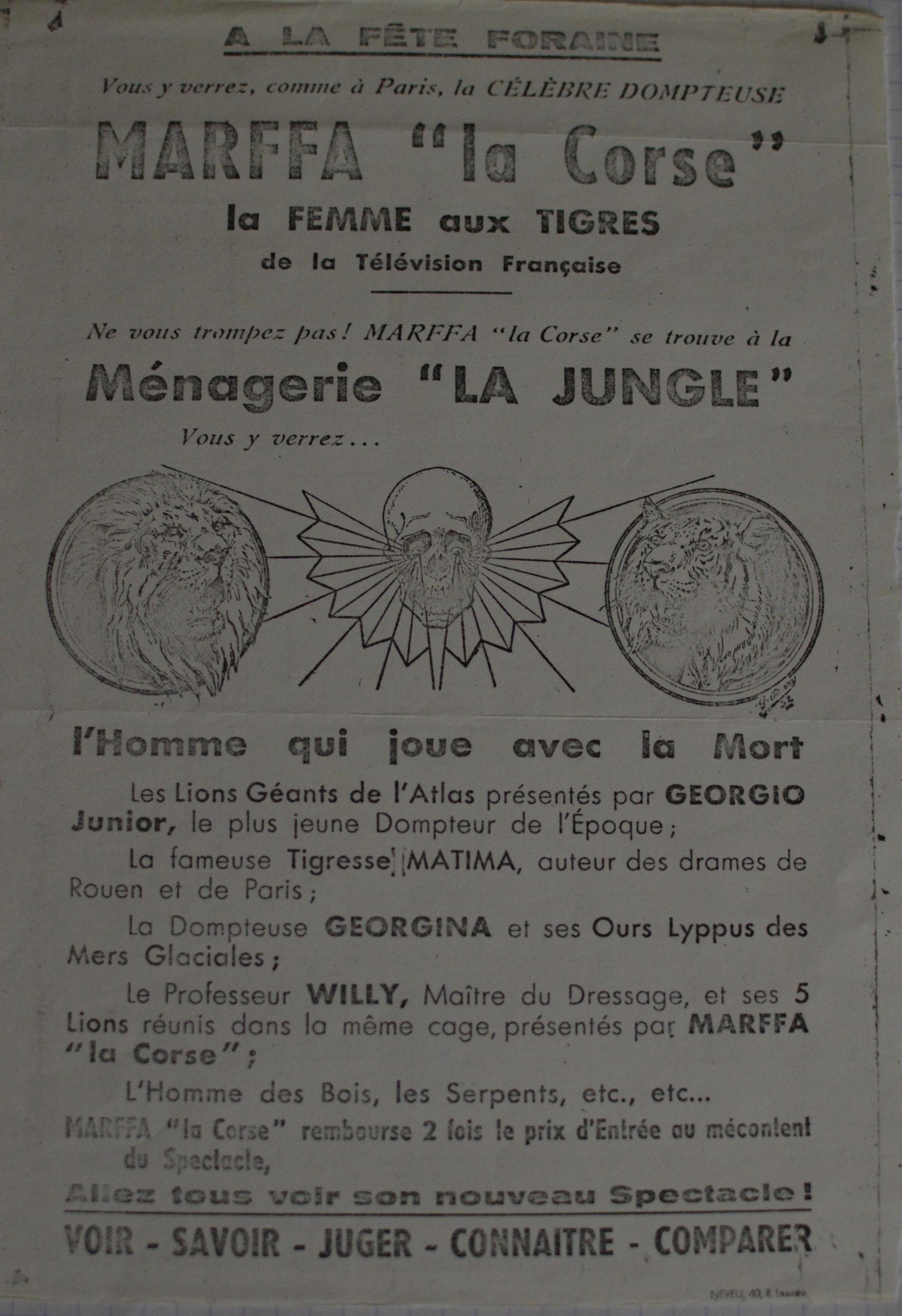 La femme aux tigres Marffa "la Corse" marffa "la corse"